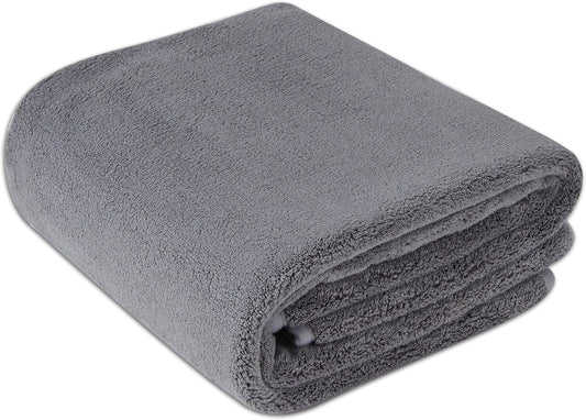 Amazon Basics Microfiber Car Drying Towel, 36"L x 25"W, Gray