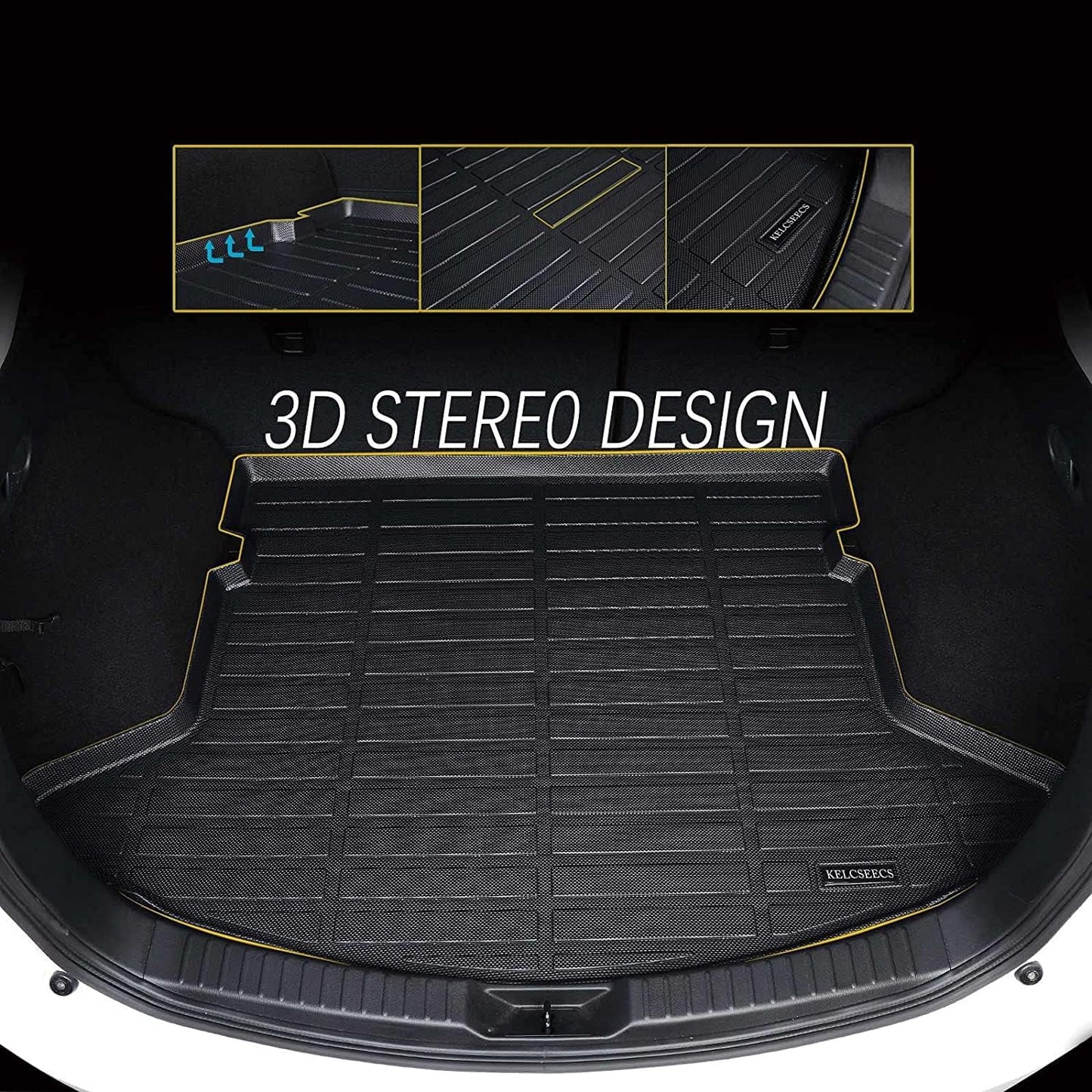 KELCSEECS Floor Mats & Cargo Liner Custom for 2026 2025 2024 2023 Honda CRV Hybrid Cargo Mat Floor Liners Trunk Liner Car Mats Trunk Mat Honda CR-V All Weather Floor Mats Accessories