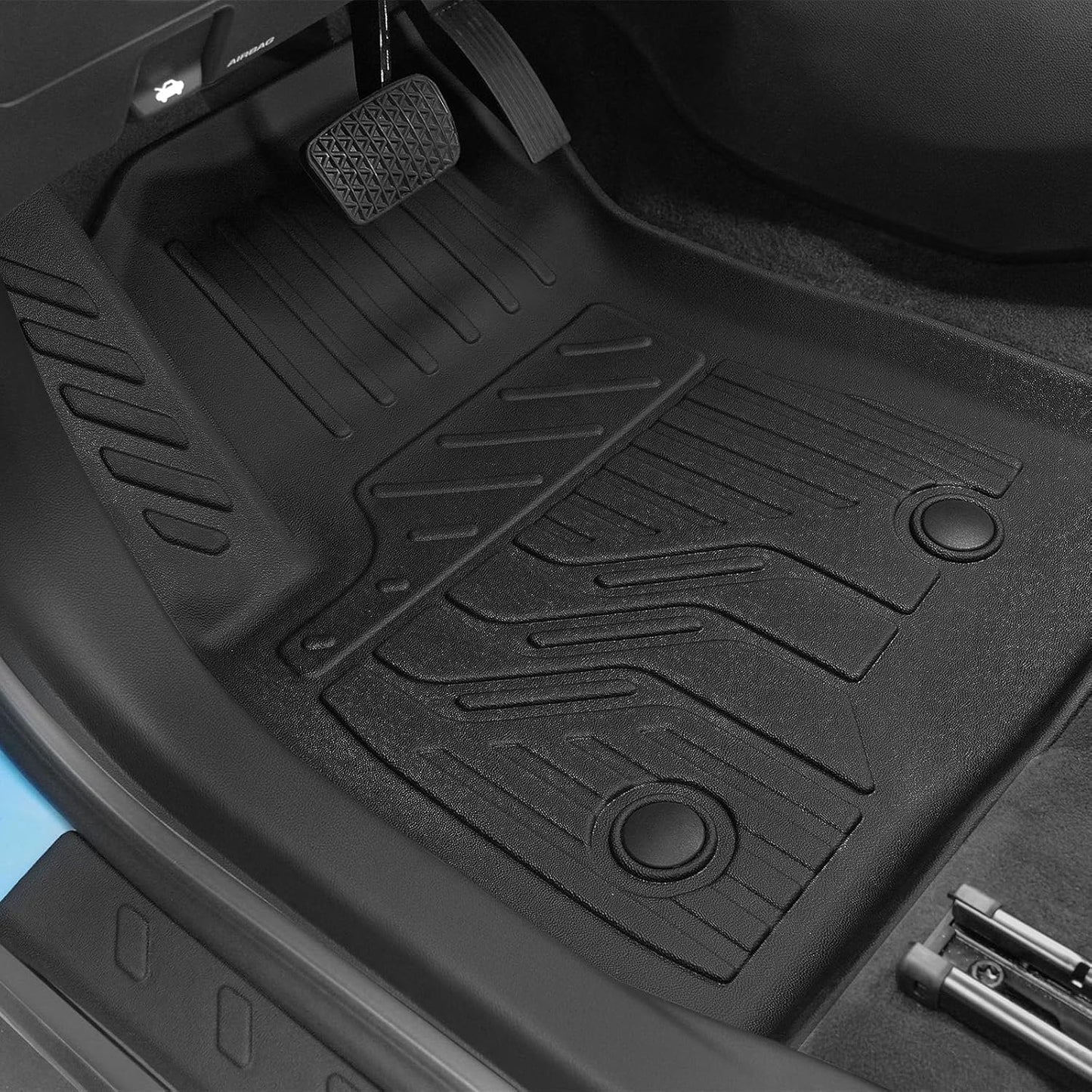 Floor Mats Set for Chevy Trailblazer AWD 2026 2025-2021 Accessories, Full Coverage All Weather Floor Mats Cargo Mat with Backrest Protectors & Door Sill Guards(Not for FWD)