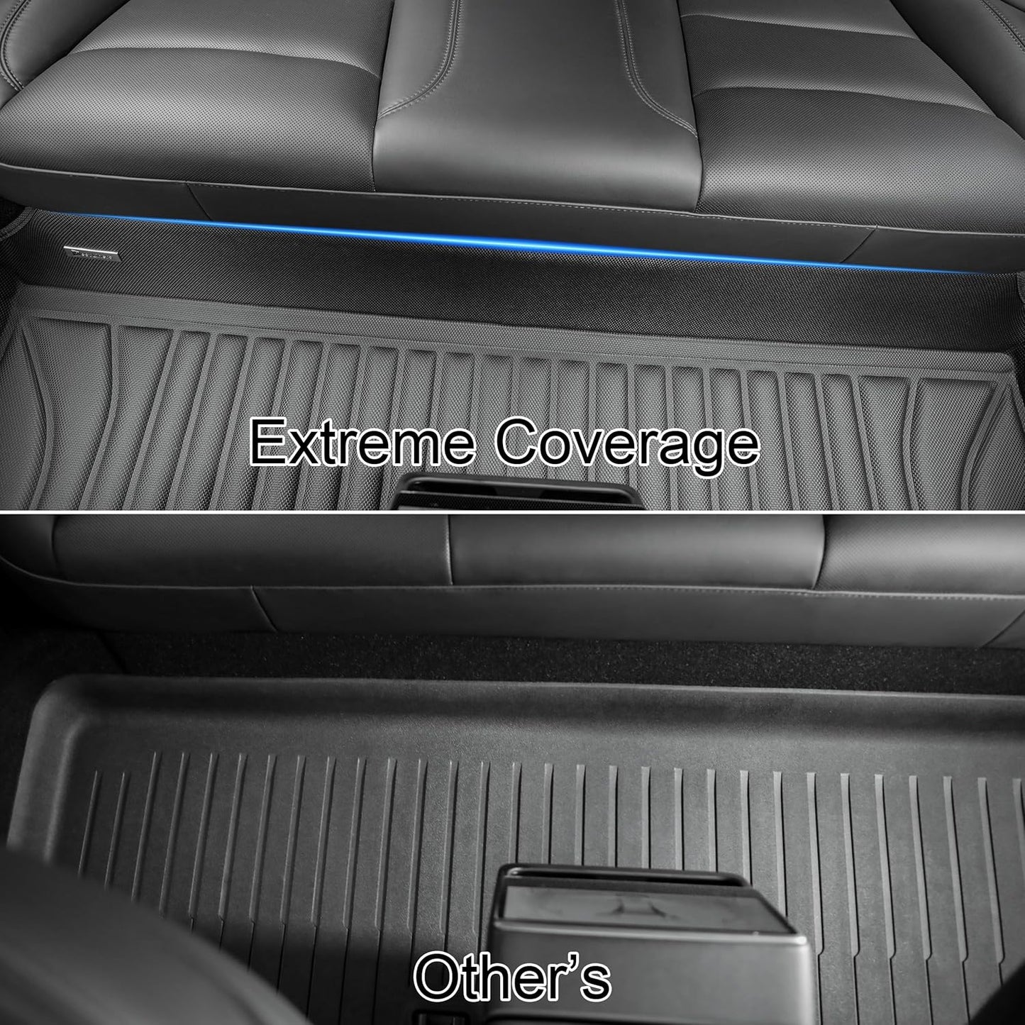 Extreme Coverage Tesla Model 3 Floor Mats 2025 2024 Premium Design Custom Fit 100% Eco-Friendly -All Weather 3D Floor Mats for Tesla Model 3 Highland Cargo Liner Trunk Accessories 6pcs