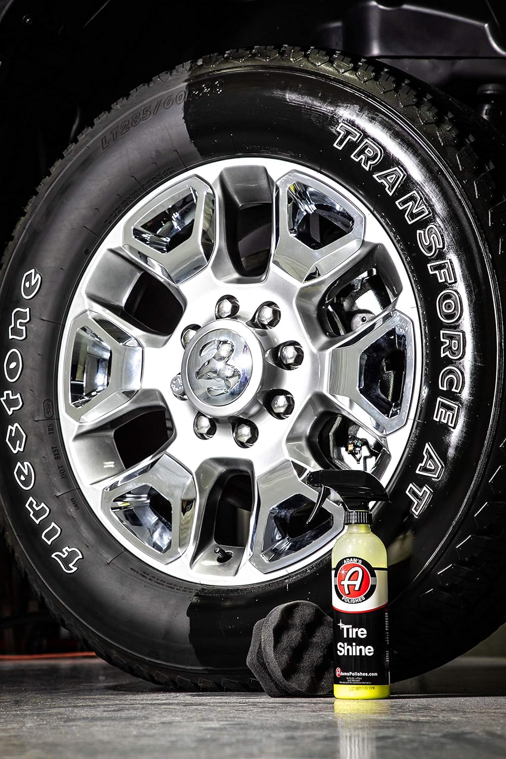Adam's SiO2 Infused Tire Shine Plus 16oz - Achieve a Lustrous, Dark, Long Lasting Shine - Non-Greasy and No Sling Formulation Infused with SiO2 for Increased a Longer, Durable Shine (Refill Kit)