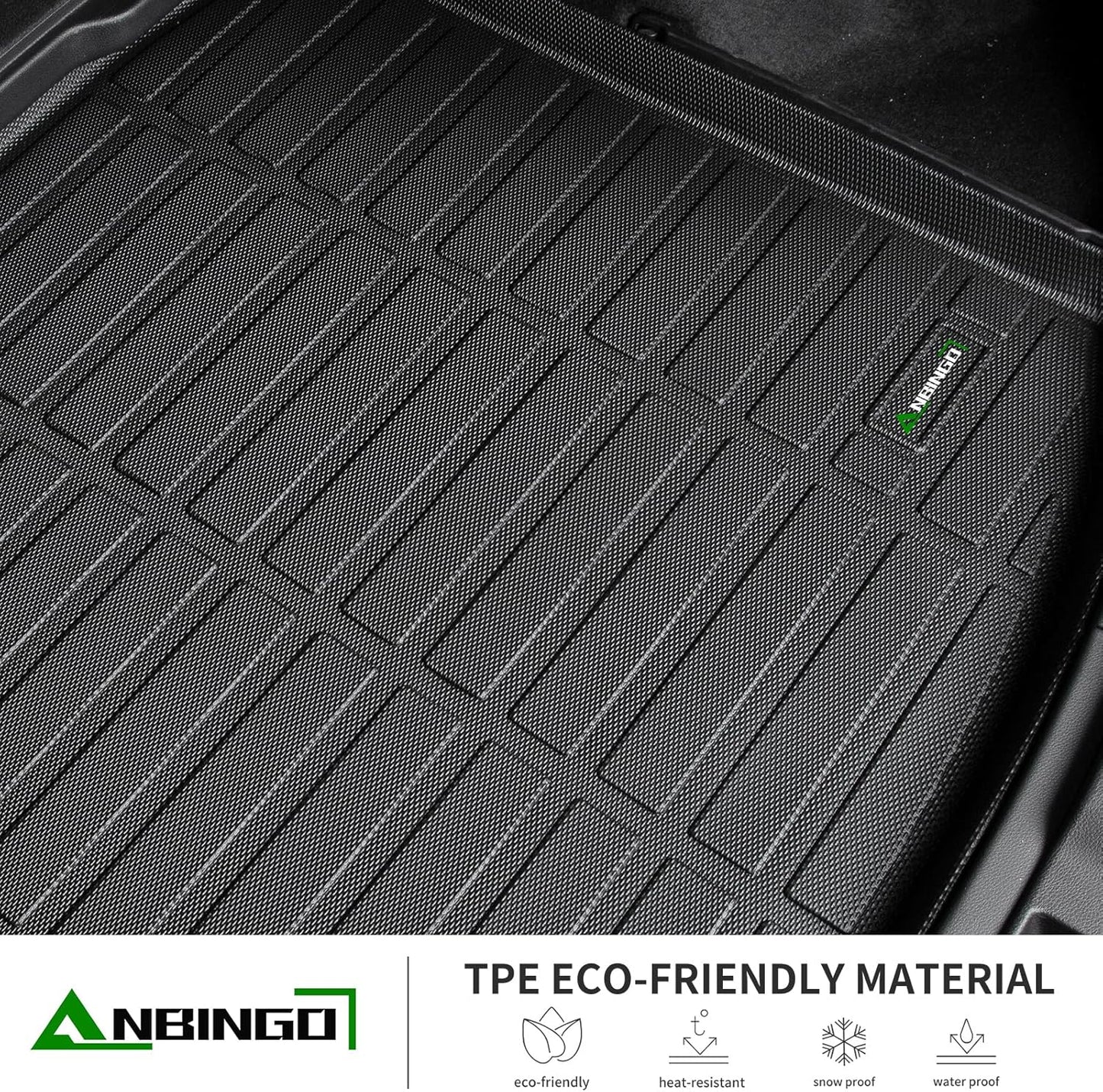 ANBINGO®-Floor Mats & Cargo Liner Custom for Toyota Corolla 2009-2013, All Weather Corolla Floor Mats Protection TPE Heavy Duty Non-Slip Automotive Corolla Car Mats Fits Full Set Accessories, Black