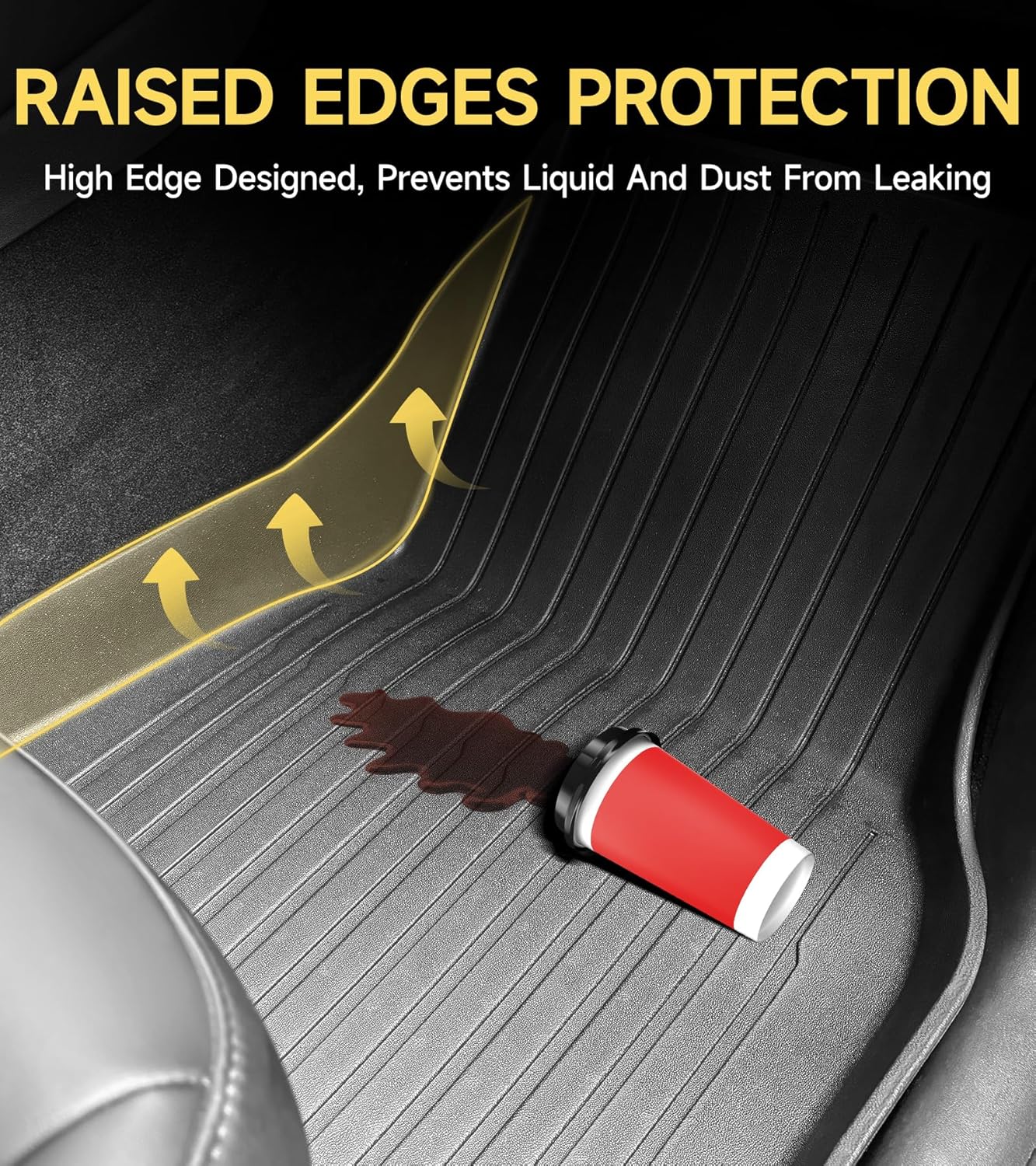 Full Set Floor Mats for New Tesla Model Y 2025 2026 Juniper(Rear with Screen) All Weather Floor Mats(5-seat), Tesla Y Frunk Trunk Mat Rear Cargo Liner,Tesla Model Y Accessories 2026(6 PCS)