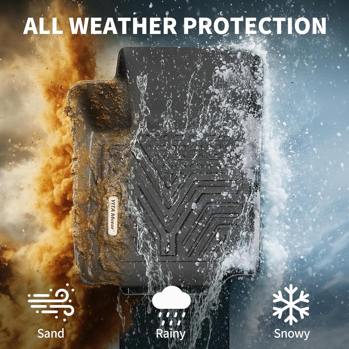 YITAMOTOR Floor Mats TPE-LITE Compatible with 2013-2018 Toyota RAV4 Standard Models (Nor for Hybrid or Prime),Custom Fit 1st & 2nd Row Floor Liners,All-Weather Protection Black