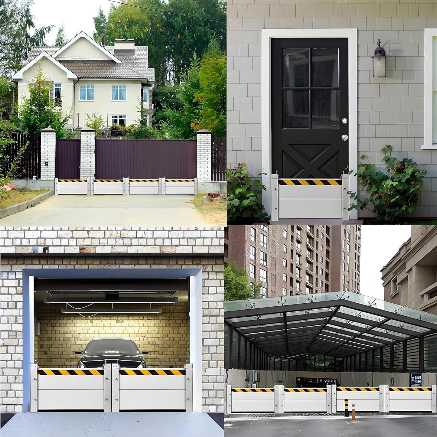 Flood Barriers for Home Exterior,Aluminum Alloy Outdoor Garage Doors Water Barriers for Flooding(H31.5Inch,L23FT)